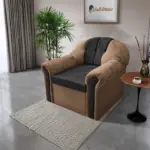 Alíz 1-es fotel világos datolyabarna és bivalyfekete