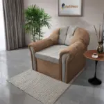 Alíz 1-es fotel világos datolyabarna és ónszürke