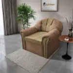 Alíz 1-es fotel világos datolyabarna és sötét sivatagsárga