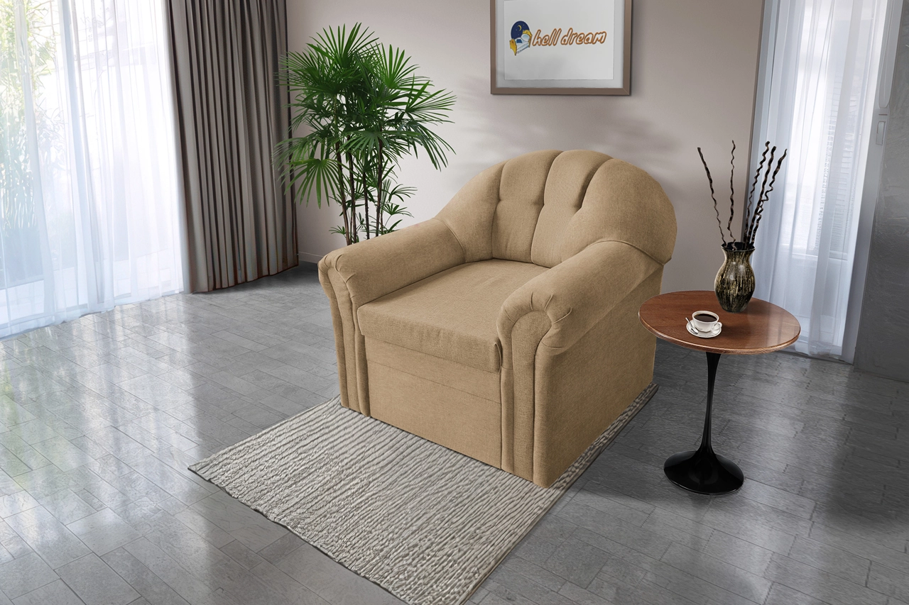 Alíz 1-es fotel világos fahéj