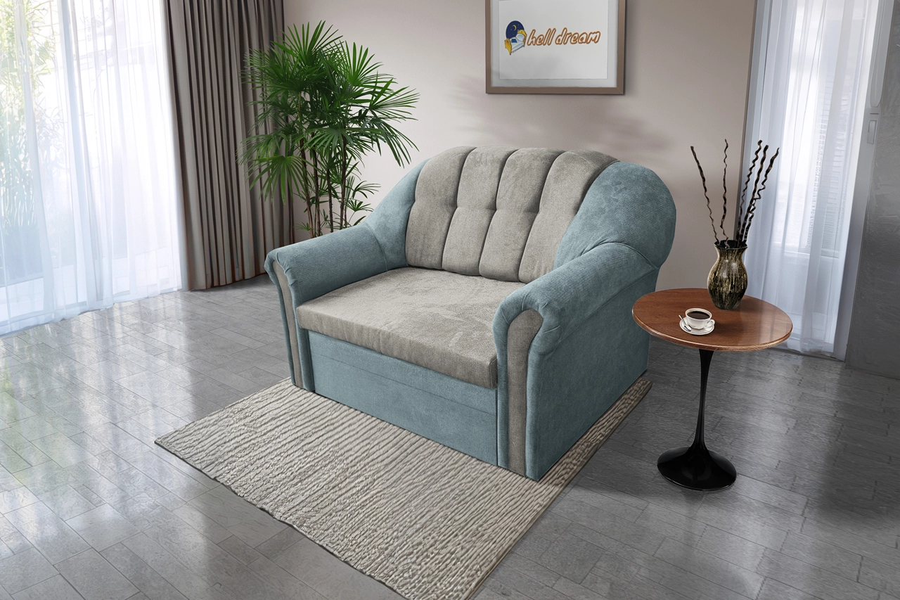 Alíz 2-es kanapé ágyazható csukaszürke és ónszürke