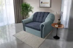 Alíz 2-es kanapé ágyazható csukaszürke és sötét palakék