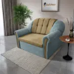 Alíz 2-es kanapé ágyazható csukaszürke és sötét sivatagsárga