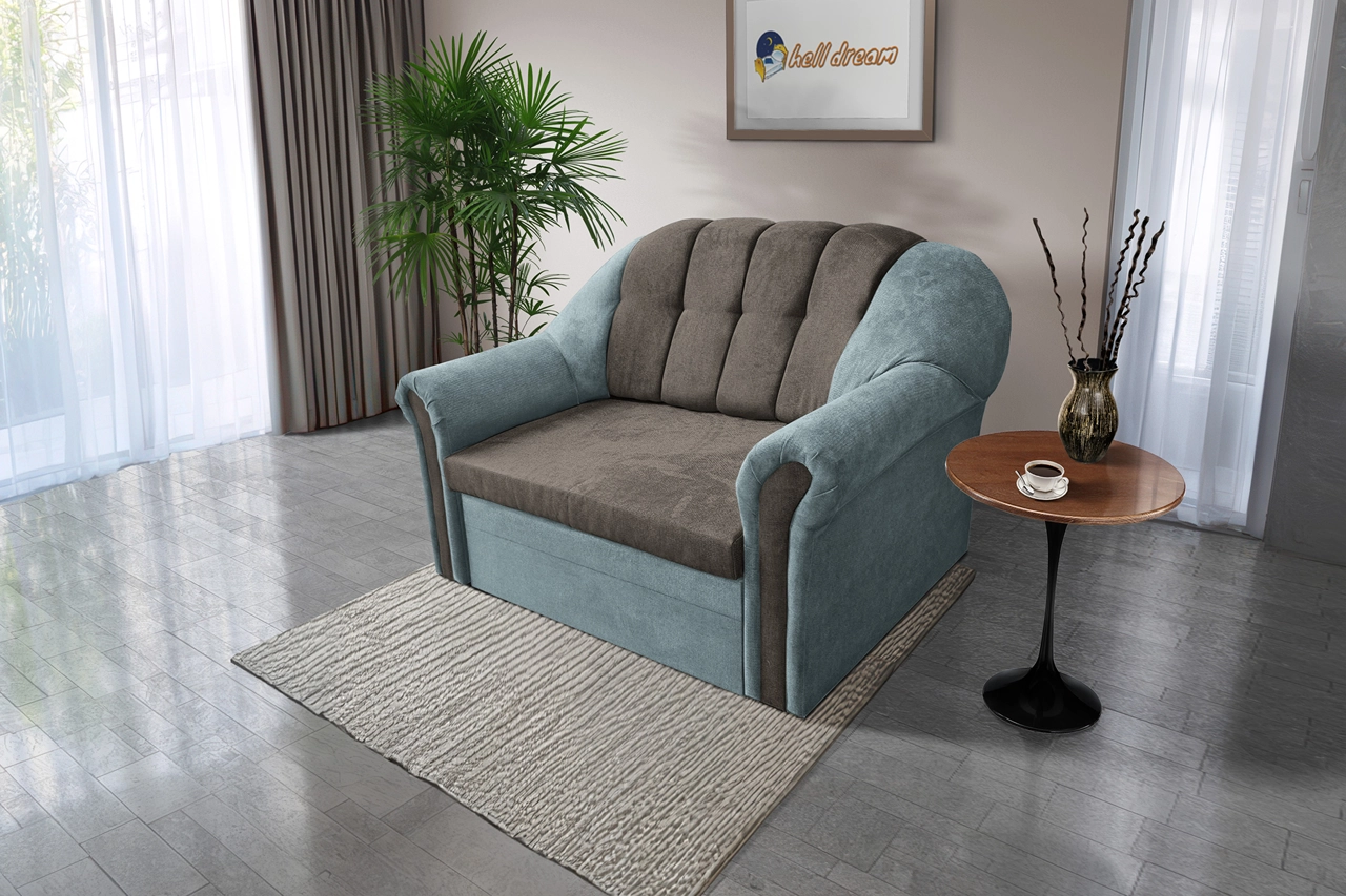 Alíz 2-es kanapé ágyazható csukaszürke és vakondszürke