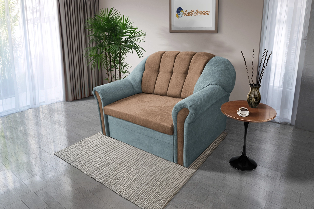 Alíz 2-es kanapé ágyazható csukaszürke és világos datolyabarna