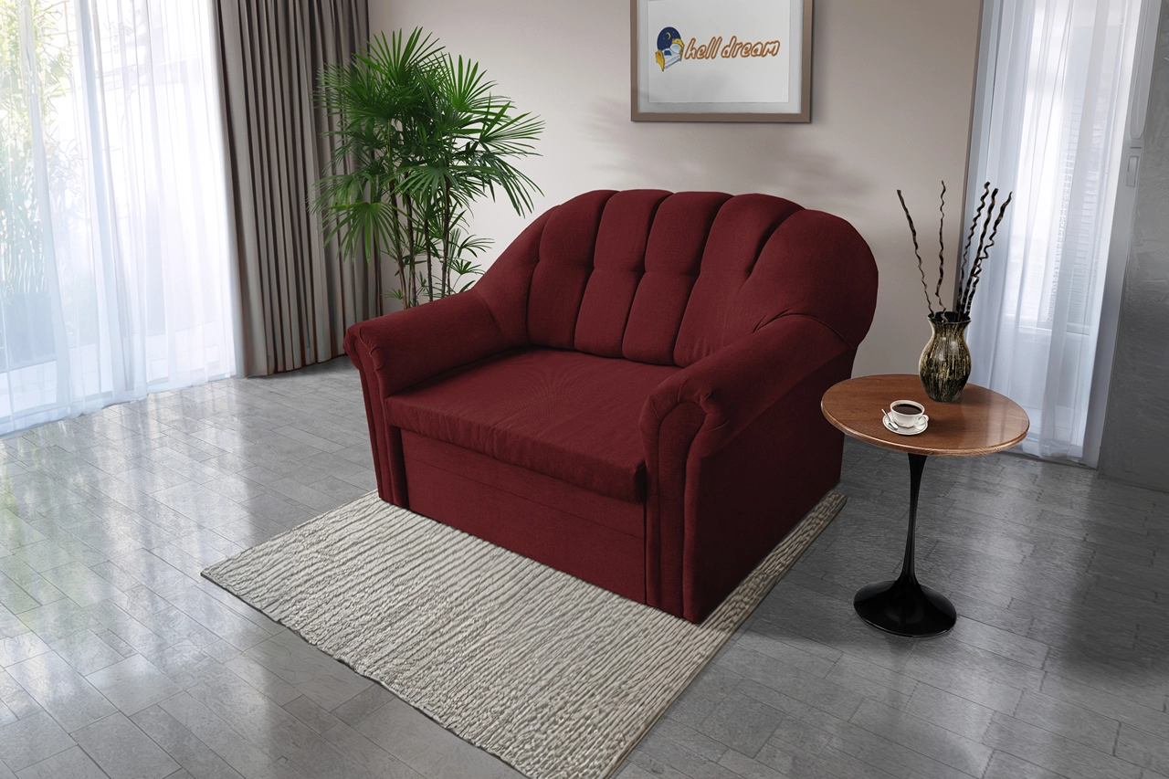 Alíz 2-es kanapé ágyazható ódon borvörös