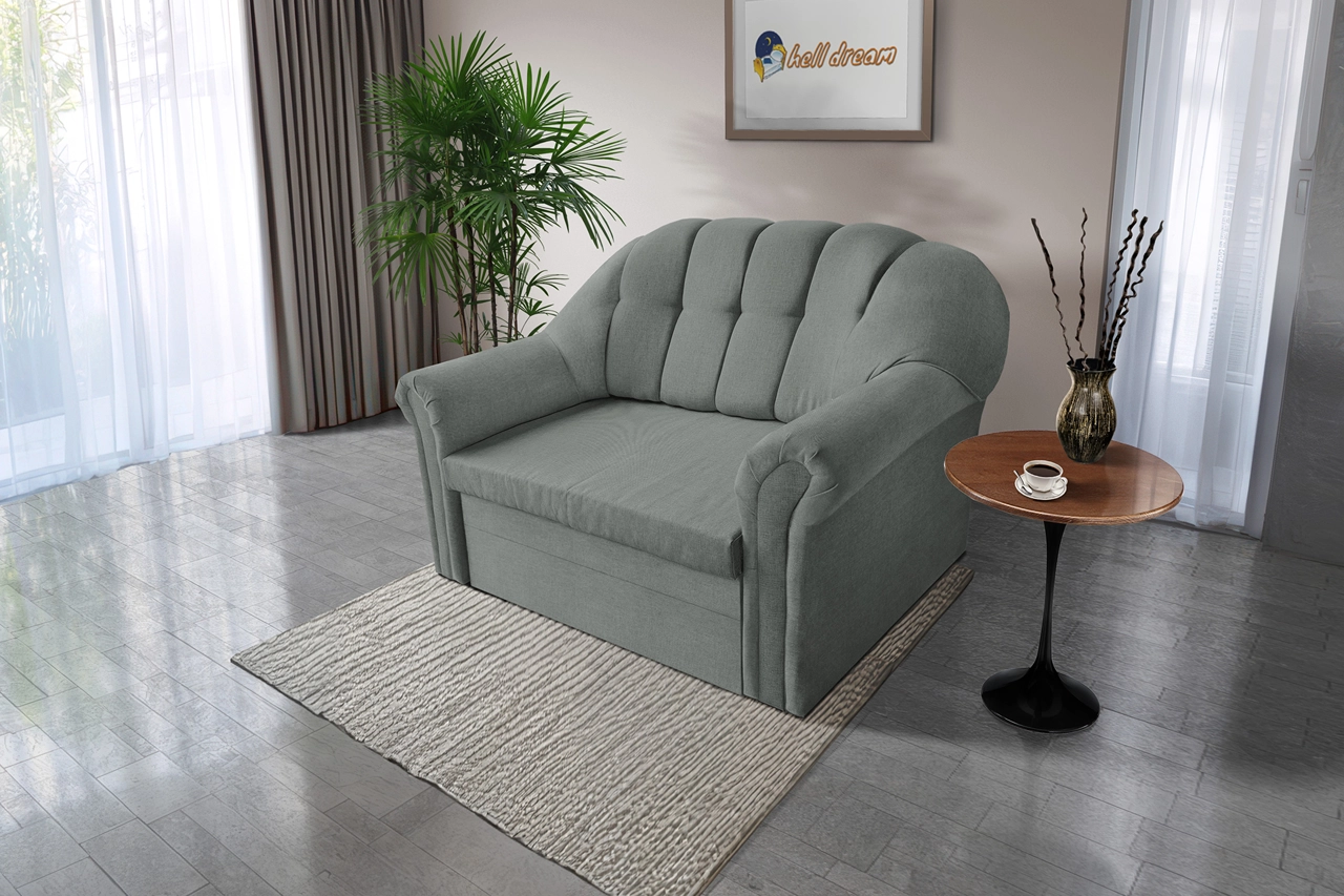 Alíz 2-es kanapé ágyazható óezüst