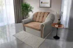 Alíz 2-es kanapé ágyazható ónszürke és világos datolyabarna