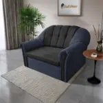 Alíz 2-es kanapé ágyazható sötét palakék és bivalyfekete