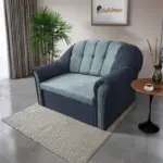 Alíz 2-es kanapé ágyazható sötét palakék és csukaszürke