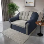 Alíz 2-es kanapé ágyazható sötét palakék és ónszürke