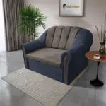 Alíz 2-es kanapé ágyazható sötét palakék és vakondszürke