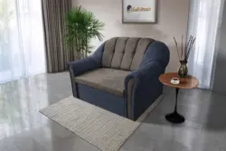 Alíz 2-es kanapé ágyazható sötét palakék és vakondszürke