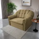 Alíz 2-es kanapé ágyazható sötét sivatagsárga