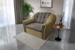 Alíz 2-es kanapé ágyazható sötét sivatagsárga és vakondszürke