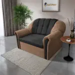 Alíz 2-es kanapé ágyazható világos datolyabarna és bivalyfekete