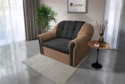 Alíz 2-es kanapé ágyazható világos datolyabarna és bivalyfekete