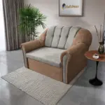 Alíz 2-es kanapé ágyazható világos datolyabarna és ónszürke