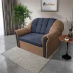 Alíz 2-es kanapé ágyazható világos datolyabarna és sötét palakék