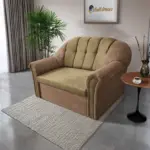 Alíz 2-es kanapé ágyazható világos datolyabarna és sötét sivatagsárga