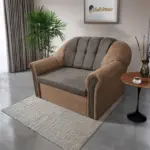 Alíz 2-es kanapé ágyazható világos datolyabarna és vakondszürke