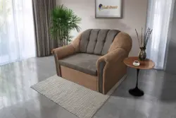 Alíz 2-es kanapé ágyazható világos datolyabarna és vakondszürke