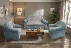 Alíz 3-1-1 ülőgarnitúra csukaszürke és ónszürke