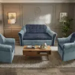 Alíz 3-1-1 ülőgarnitúra csukaszürke és sötét palakék