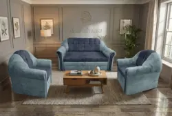 Alíz 3-1-1 ülőgarnitúra csukaszürke és sötét palakék