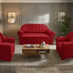 Alíz 3-1-1 ülőgarnitúra japán karminvörös