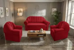 Alíz 3-1-1 ülőgarnitúra japán karminvörös