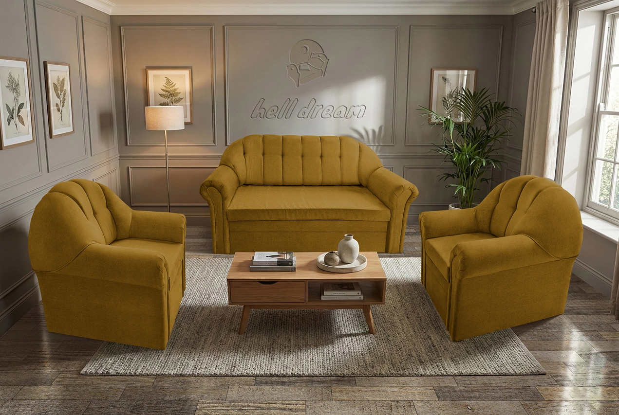 Alíz 3-1-1 ülőgarnitúra őszarany