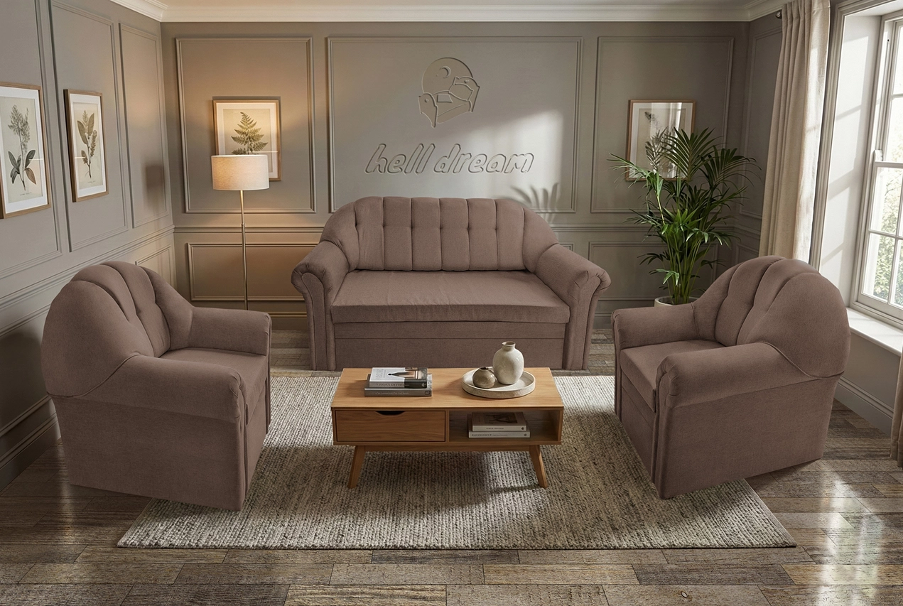 Alíz 3-1-1 ülőgarnitúra pasztell taupe