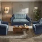 Alíz 3-1-1 ülőgarnitúra sötét palakék és csukaszürke