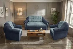 Alíz 3-1-1 ülőgarnitúra sötét palakék és csukaszürke
