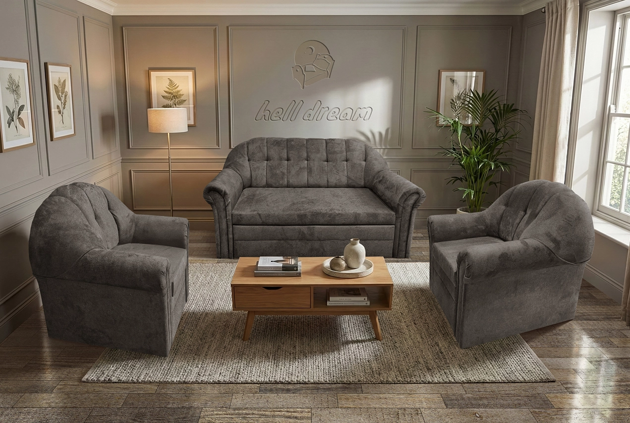 Alíz 3-1-1 ülőgarnitúra vakondszürke