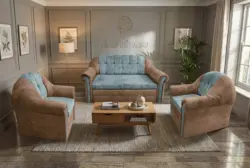 Alíz 3-1-1 ülőgarnitúra világos datolyabarna és csukaszürke