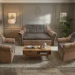 Alíz 3-1-1 ülőgarnitúra világos datolyabarna és vakondszürke