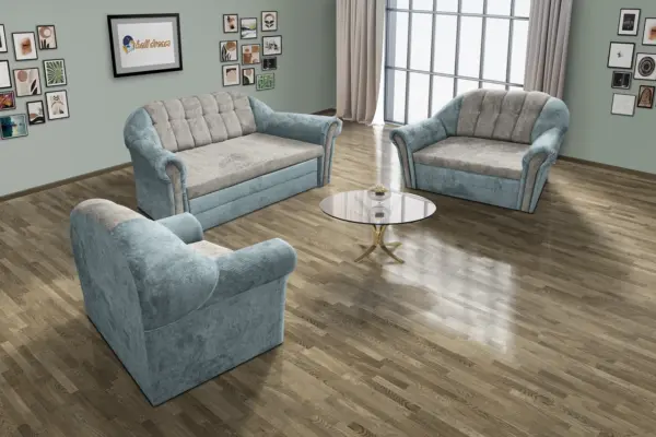 Alíz 3-2-1 ülőgarnitúra csukaszürke és ónszürke