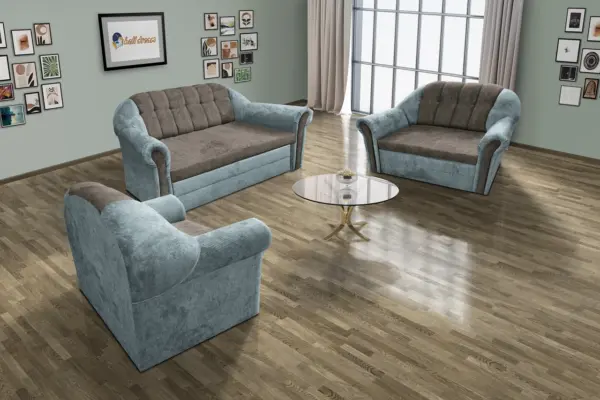 Alíz 3-2-1 ülőgarnitúra csukaszürke és vakondszürke színű vízlepergető szenzációs szövet - image 2