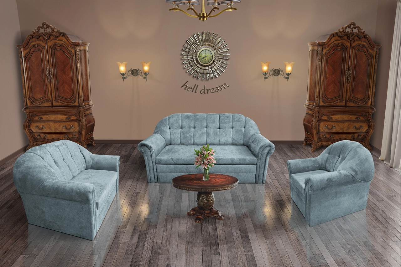 Alíz 3-2-1 ülőgarnitúra csukaszürke