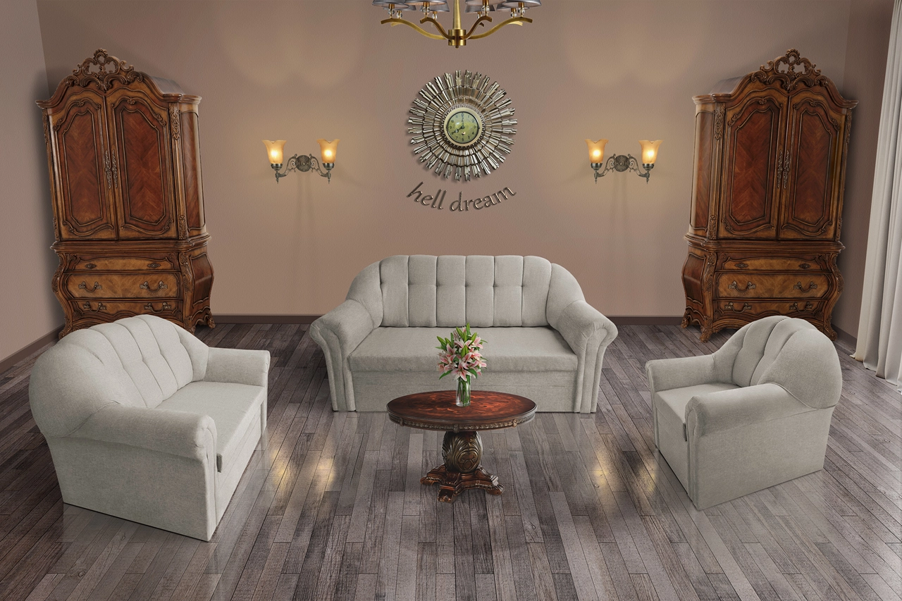 Alíz 3-2-1 ülőgarnitúra ezüst serlegszürke