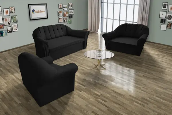 Alíz 3-2-1 ülőgarnitúra fekete