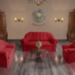 Alíz 3-2-1 ülőgarnitúra japán karminvörös