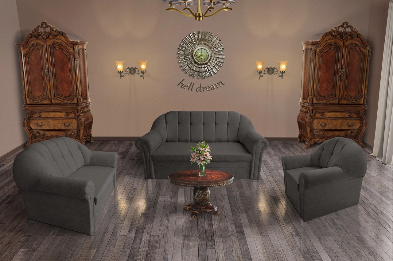 Alíz 3-2-1 ülőgarnitúra kvarcszürke