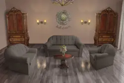 Alíz 3-2-1 ülőgarnitúra mély földszürke