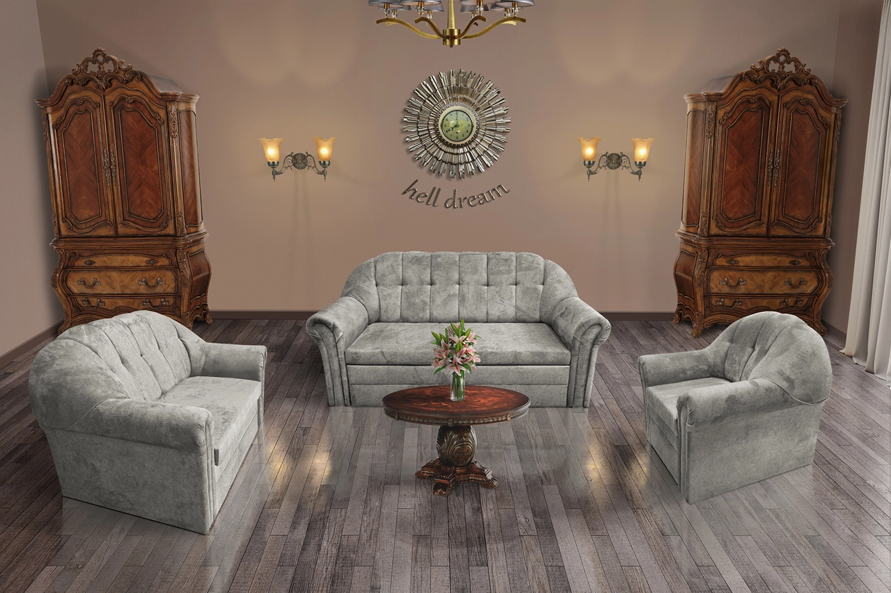 Alíz 3-2-1 ülőgarnitúra ónszürke