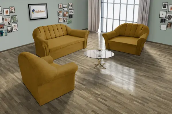 Alíz 3-2-1 ülőgarnitúra őszarany szenzációs színben - image 2