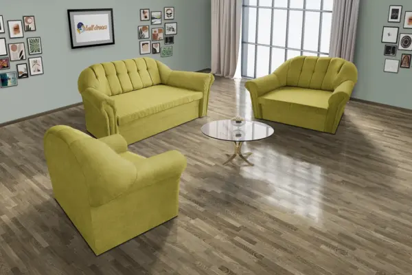 Alíz 3-2-1 ülőgarnitúra őszi levélzöld szenzációs színben - image 2