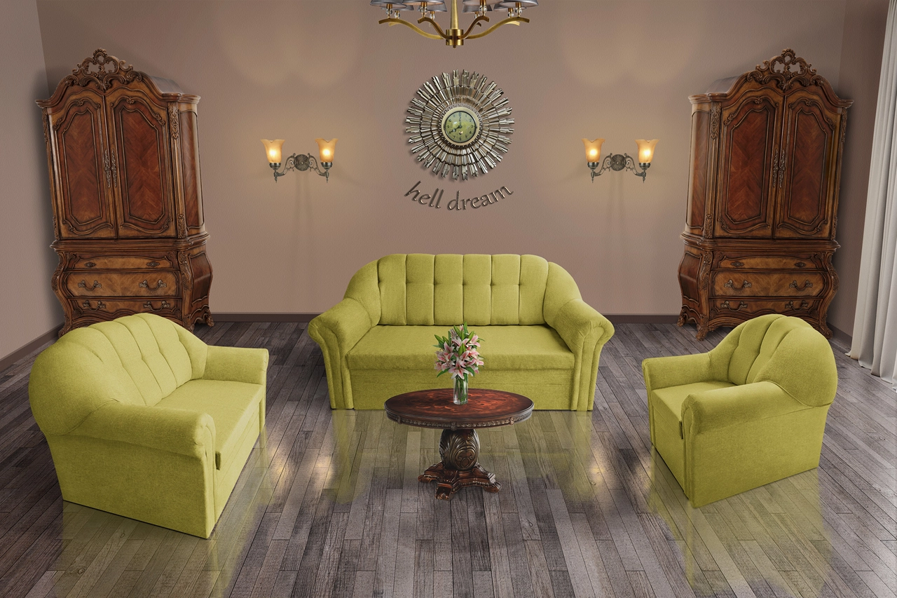 Alíz 3-2-1 ülőgarnitúra őszi levélzöld